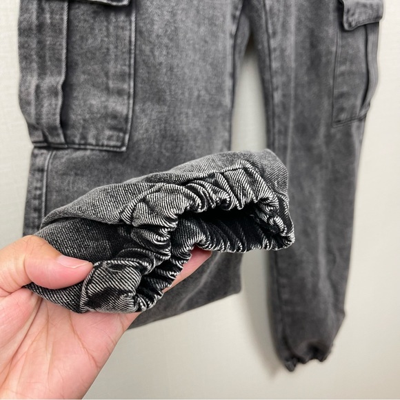 NWT Misguided Black Women High Rise Flap Pockets Cargo Jogger Jeans Size 6 - Picture 10 of 12